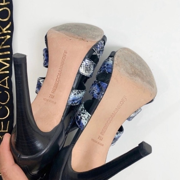 Rebecca Minkoff Reed Open Toe Leather Heels size 7 - Picture 6 of 6